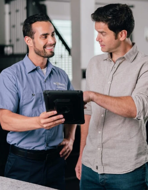 Mr. Electric® Service Guy with Customer